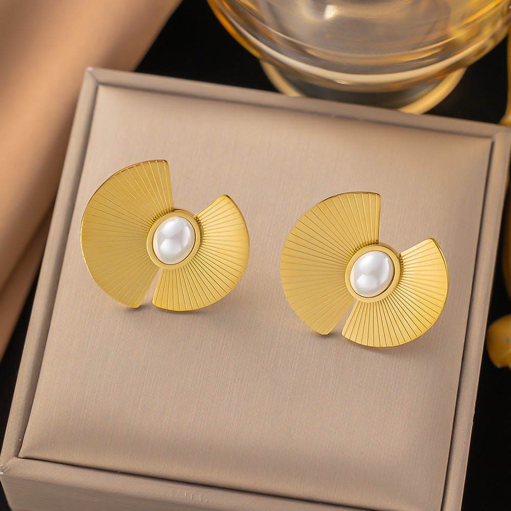 Wholesale Fashion Personality Exaggerated Design Retro Simple Stainless Steel Earrings